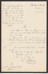 k.k. naturhistorisches Hofmuseum, Intendanzakten 1885-1896 (Hauer), Aktenzahl Z.226/1888, Seite 1